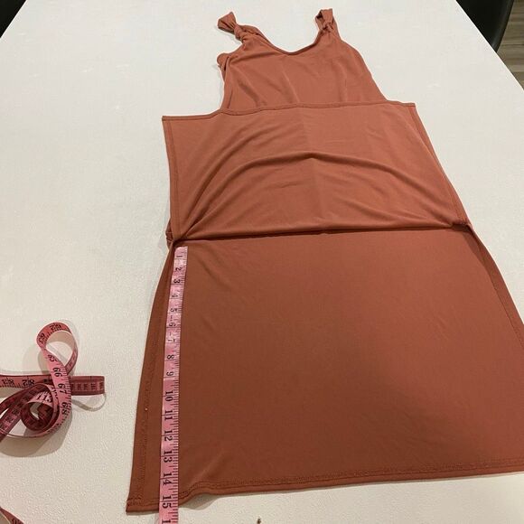 Topshop Rust Ribbed Sleeveless Maxi Dress Size 8 - Picture 6 of 6
